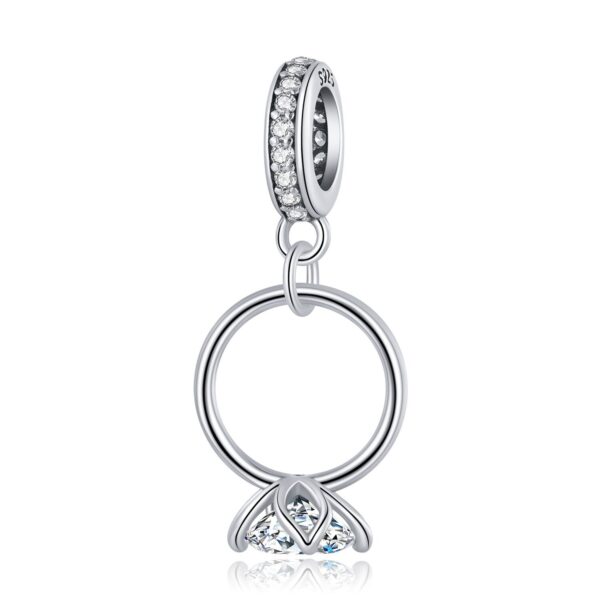 Talisman de argint Drop Crystal Ring