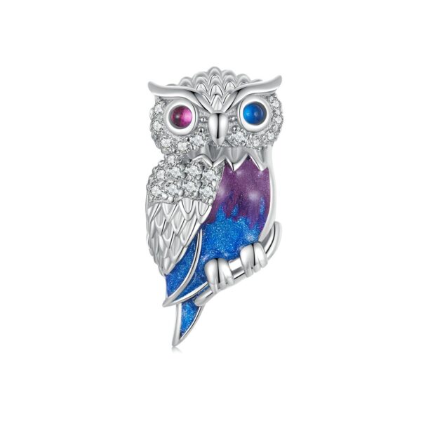 Talisman din argint Bicolor Owl