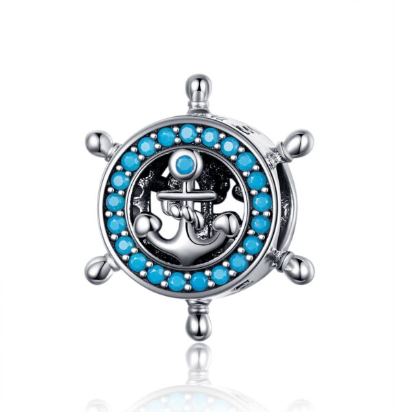 Talisman din argint Blue Anchor Wheel