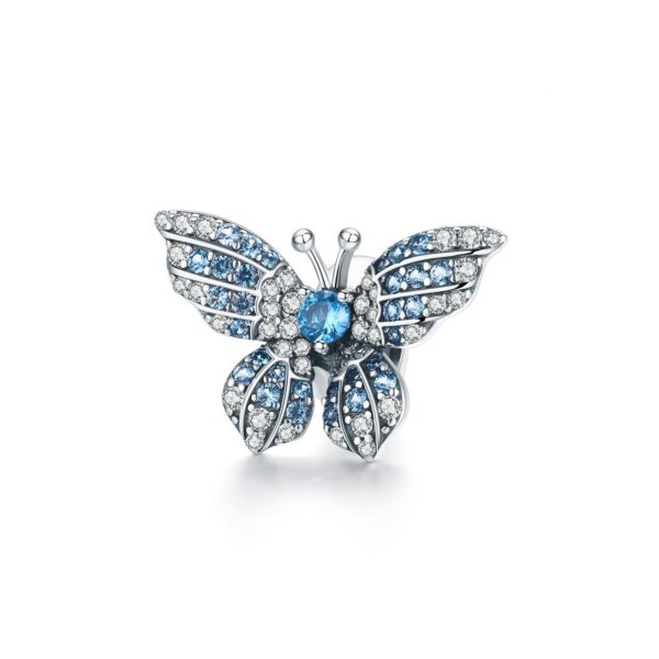 Talisman din argint Blue Butterfly Bead