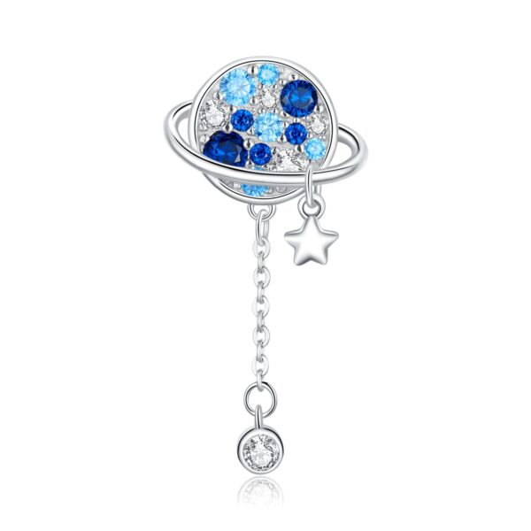 Talisman din argint Blue Crystal Planet