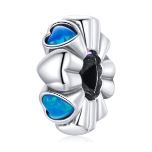 Talisman din argint Blue Heart Stopper