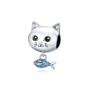 Talisman din argint Cat & Fish