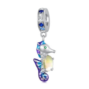 Talisman din argint Colored Seahorse