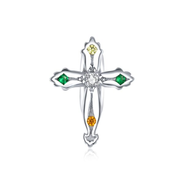 Talisman din argint Cross Bead