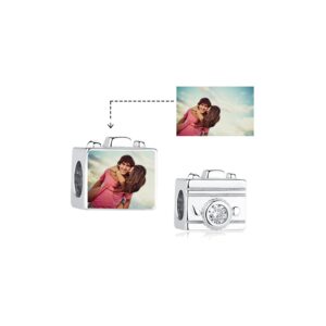 Talisman din argint Custom Photo Camera