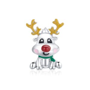 Talisman din argint Cute Reindeer