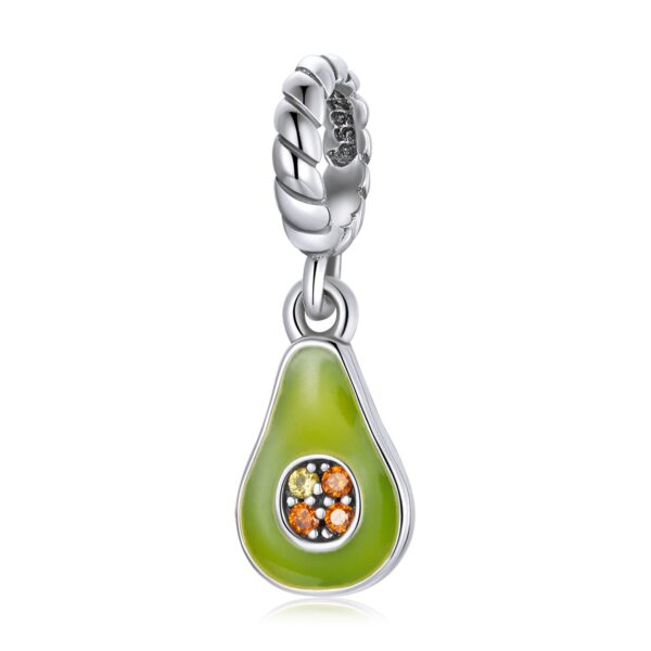 Talisman din argint Cute Sparkling Avocado