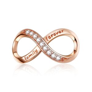 Talisman din argint Family Forever Rose Gold