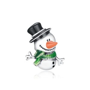 Talisman din argint Friendly Snowman