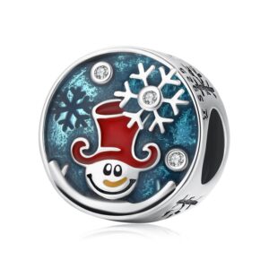 Talisman din argint Funny Snowman