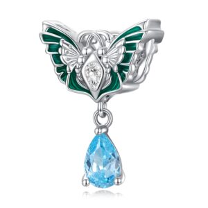 Talisman din argint Green Winged Drop