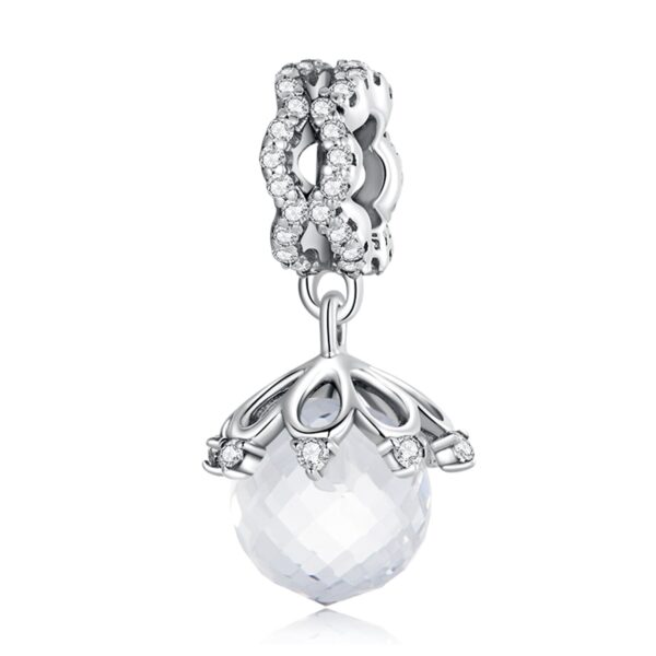 Talisman din argint Pearl Globe