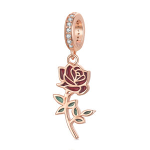 Talisman din argint Rose Golden Flower