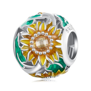 Talisman din argint Sunflower Crystal